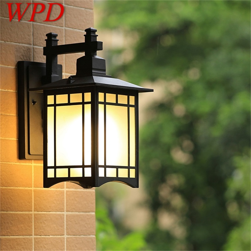 WPD 야외 벽 보루 램프 클래식 레트로 조명 LED 방수 장식 홈 통로